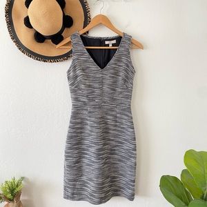 Banana Republic Black & White Tweed Knit Sheath Dress